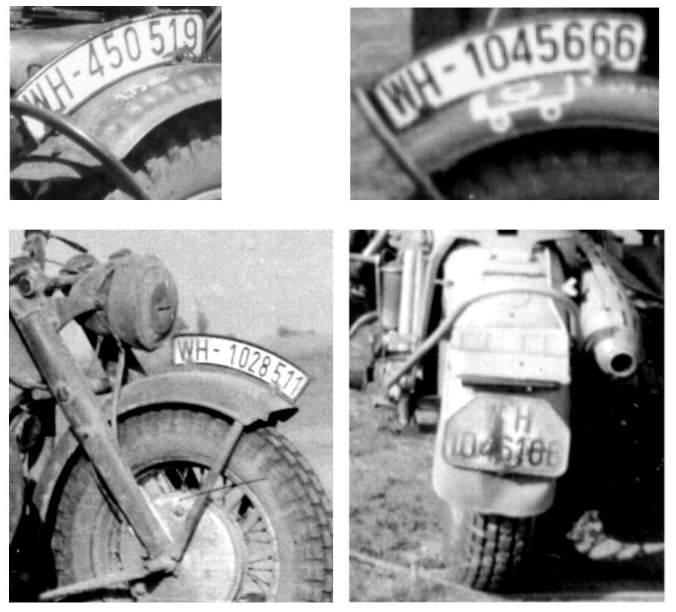 Motorrad-Kennzeichen Wehrmacht Heer Deutsches Reich - Schilder